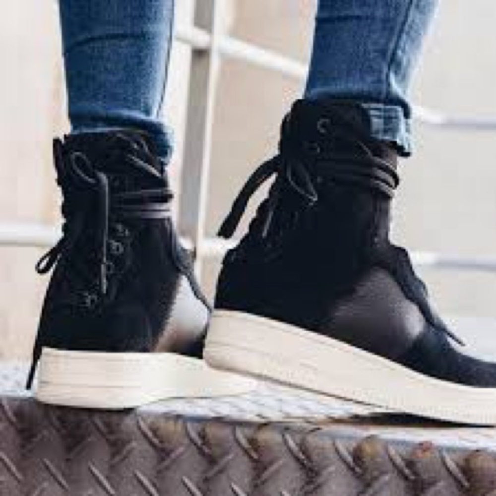Nike AF1 XX Air Black Suede & Leather Lace Up High Top Women’s 8